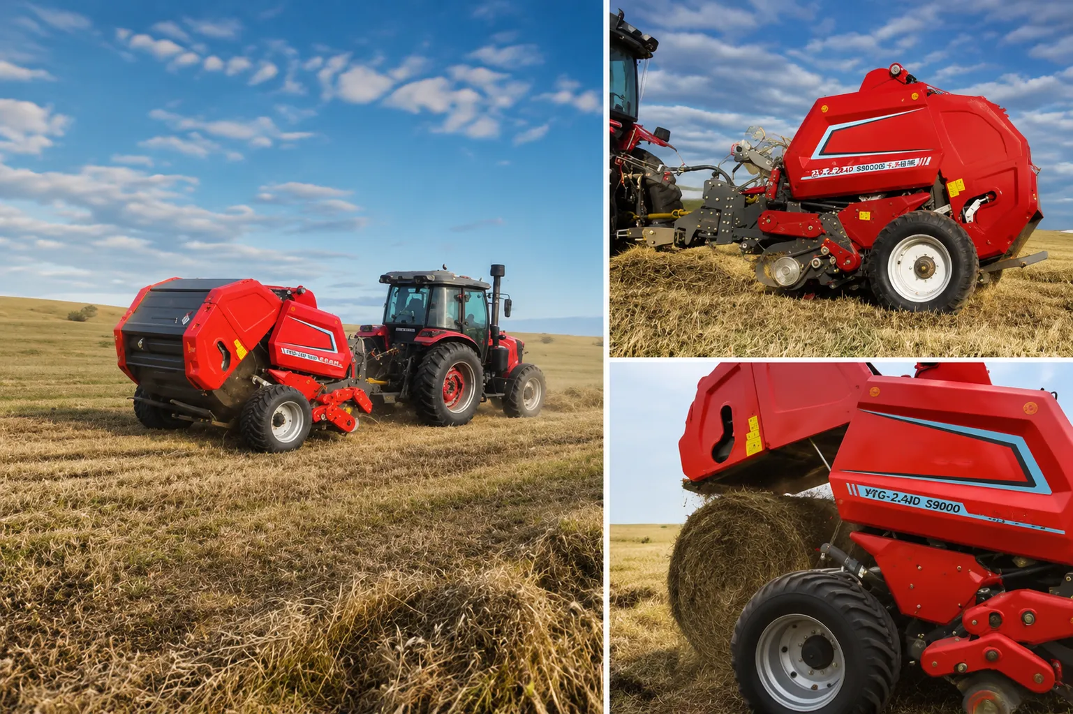 9YG-1.0C compact bale ejection in corn field