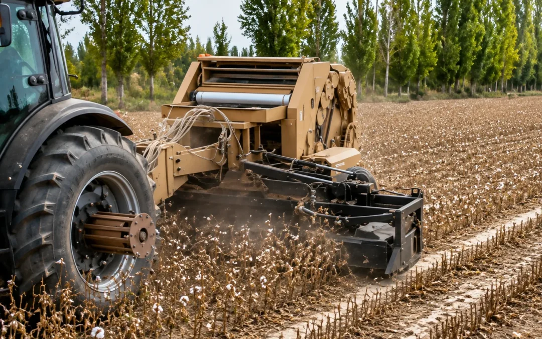 Farm baler machine ready for operation