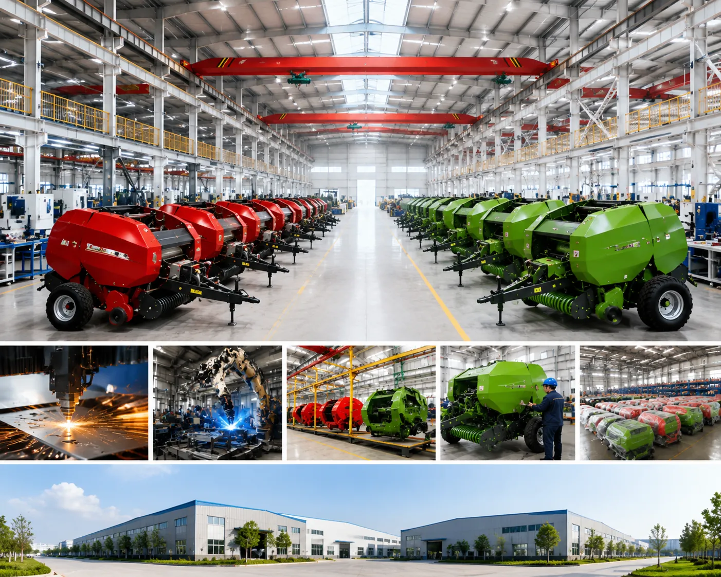 Productiefaciliteit van een fabriek voor de fabricage van vierkante balenpersen